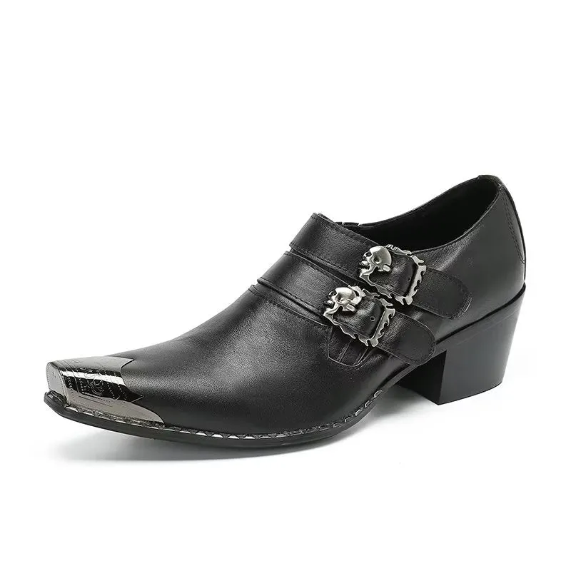 GlamLux Genuine Leather Slip-on Dress Shoes