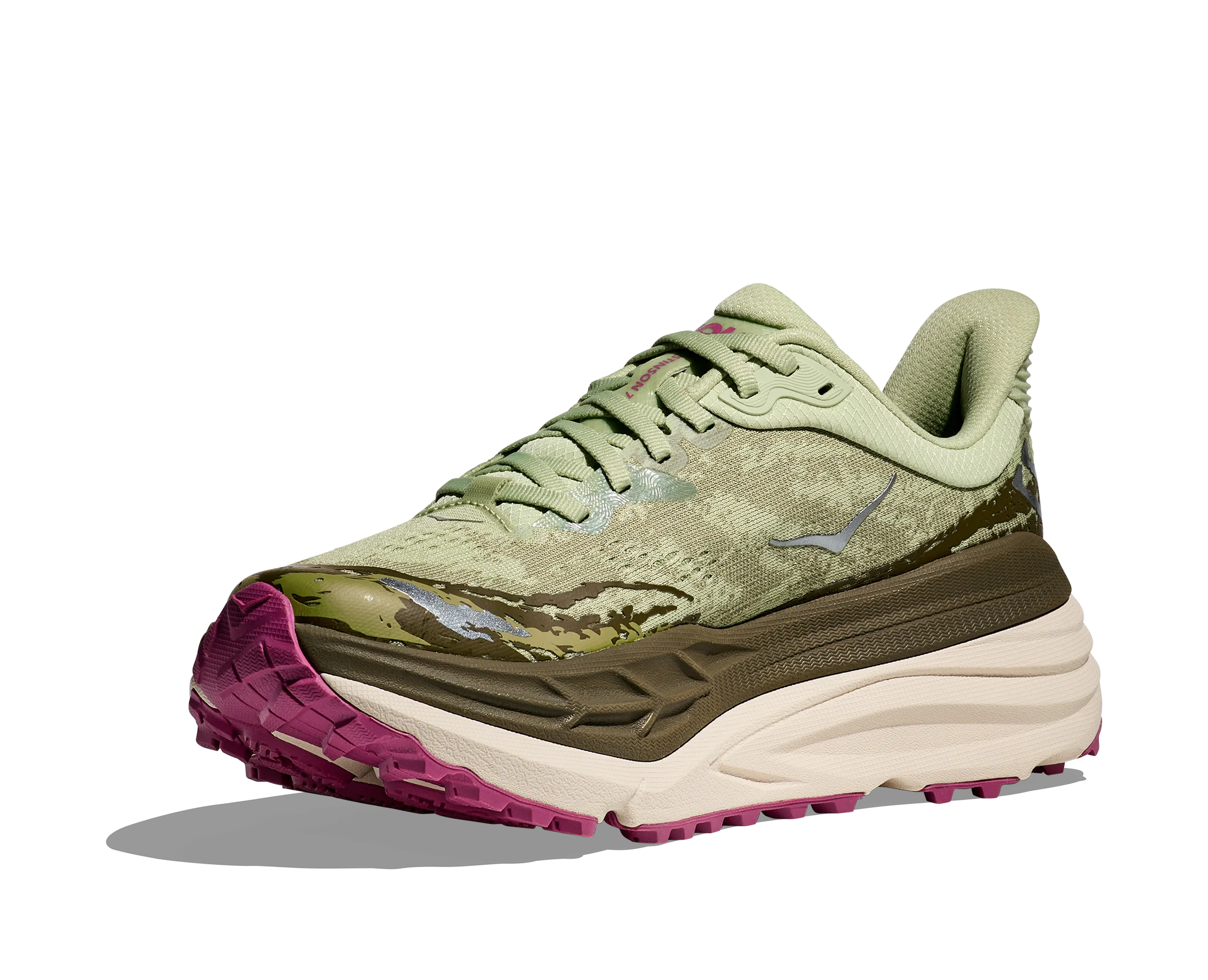 WOMEN'S HOKA STINSON 7 1141531SNBT COLOR:  SEED GREEN/BEET ROOT